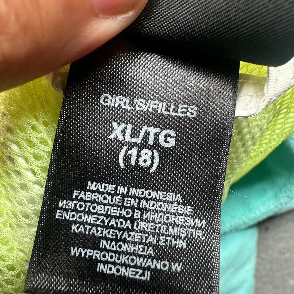 The North Face 3-in-1 HyVent Triclimate Fleece Jacket Girls Youth XL Teal White
